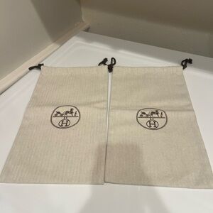 Hermes Cream Dust Bags